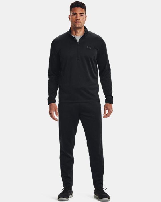 Men's Armour Fleece® ½ Zip, Black, pdpMainDesktop image number 3